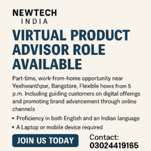 Join now as Product advisor near Yeshwanthpur
